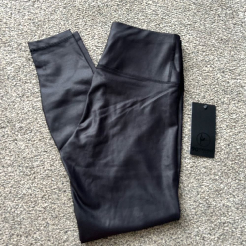 Black Faux leather High-Waisted Leggings